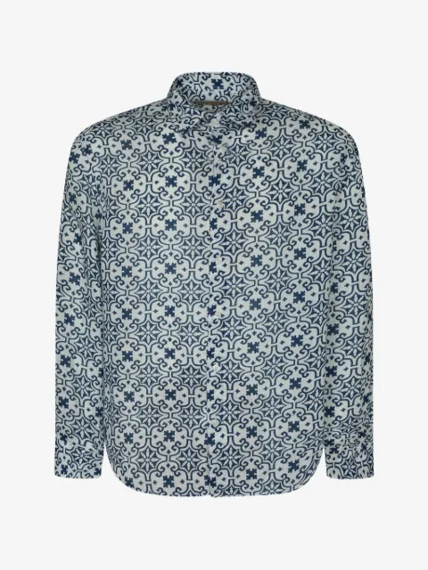 PENINSULA SWIMWEAR camisa manga larga con estampado geométrico