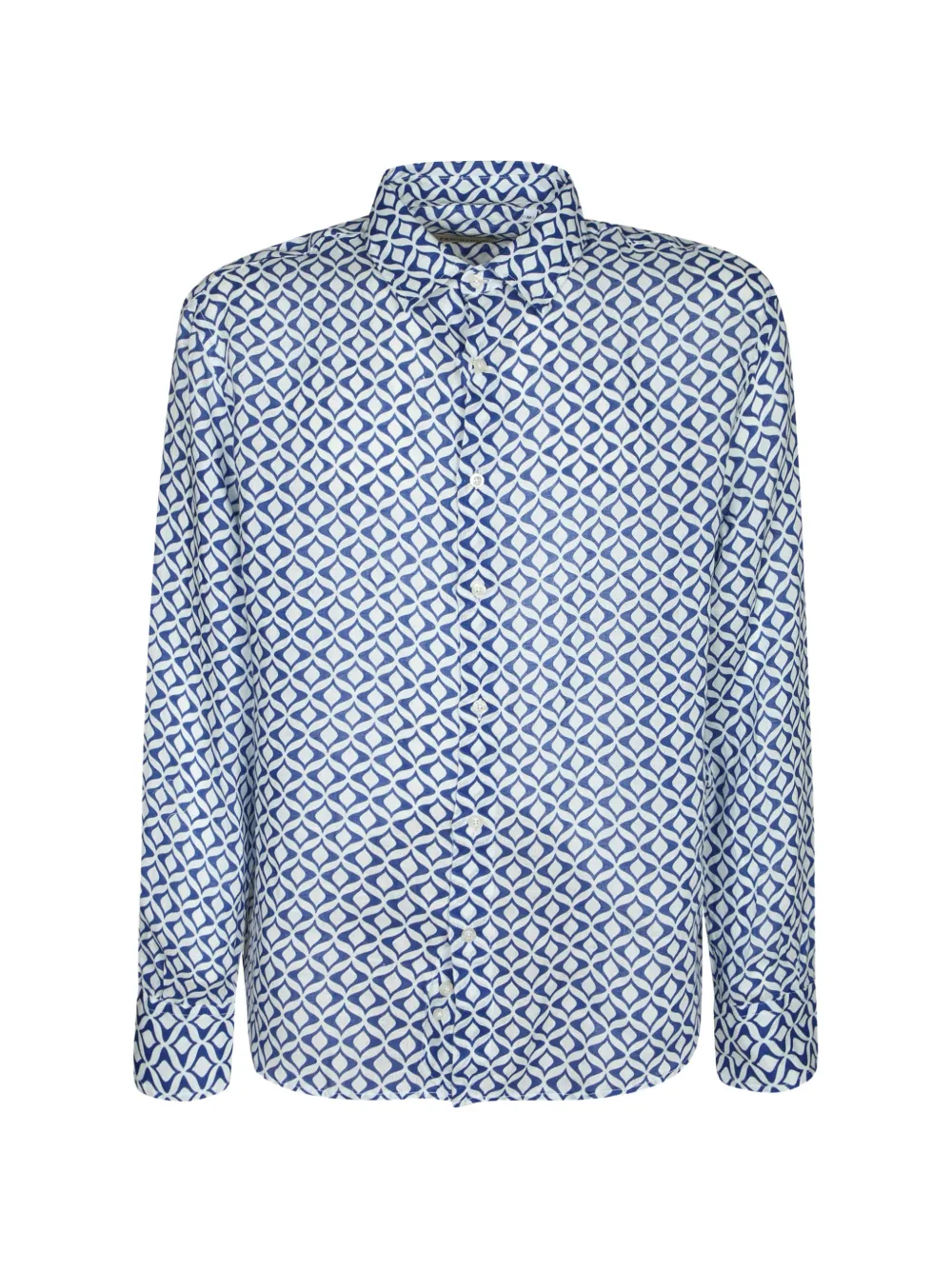 PENINSULA SWIMWEAR Alina geometric-print long-sleeve shirt - Blu