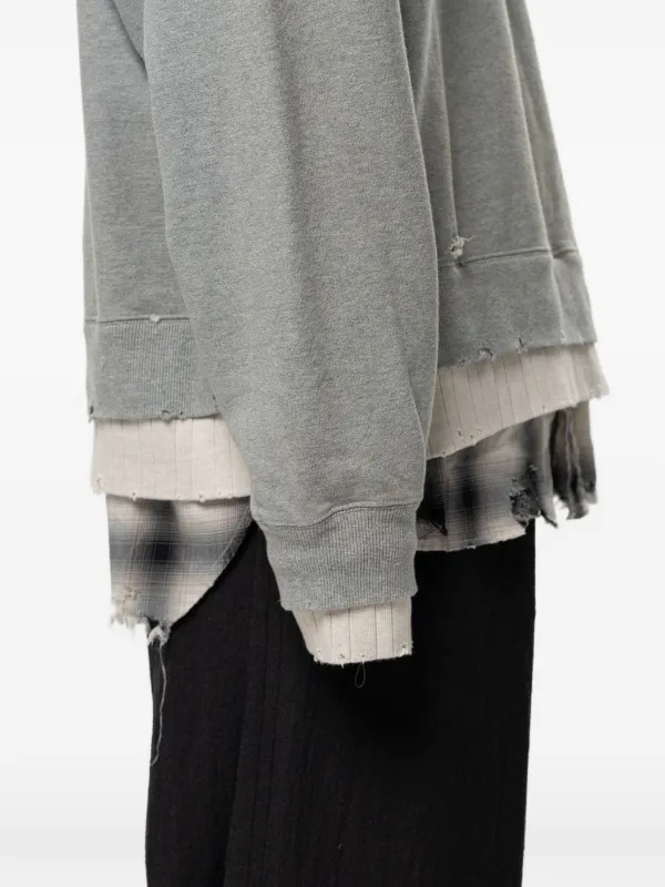 Maison MIHARA YASUHIRO ダメージ スウェットシャツ | グレー