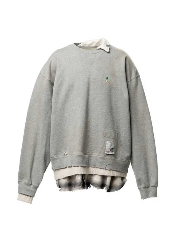 Maison MIHARA YASUHIRO ダメージ スウェットシャツ | グレー
