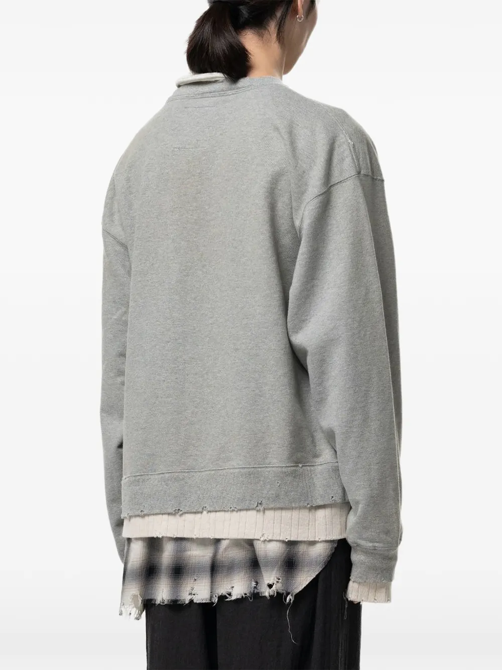 Maison MIHARA YASUHIRO ダメージ スウェットシャツ | グレー