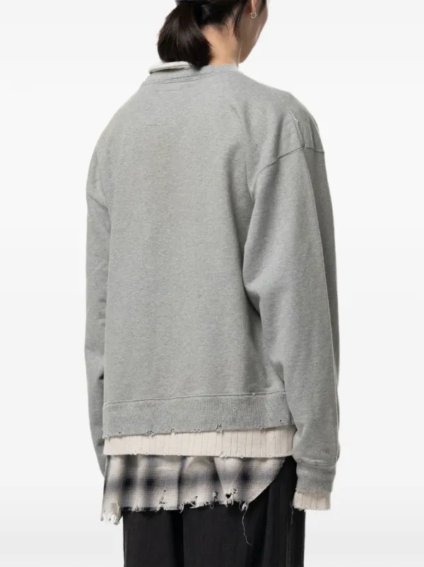 Maison MIHARA YASUHIRO ダメージ スウェットシャツ | グレー