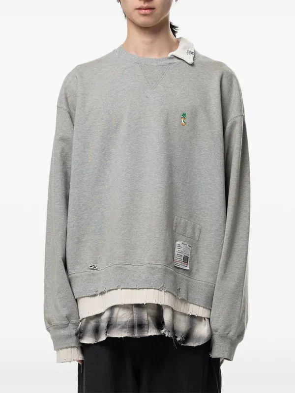 Maison MIHARA YASUHIRO ダメージ スウェットシャツ | グレー