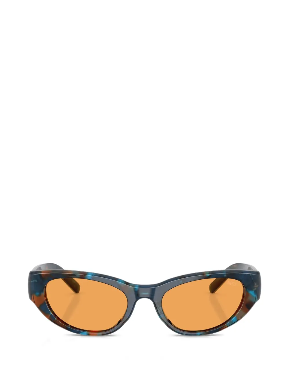 Diesel Occhiali da sole cat-eye con effetto tartarugato - Blu