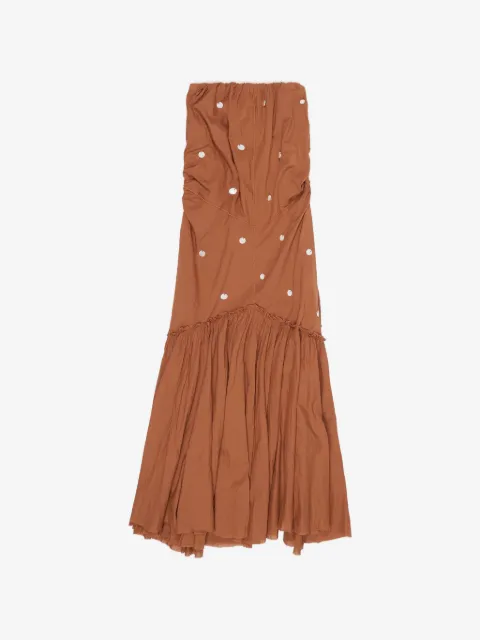 BIMBA Y LOLA toffee ruched strapless dress