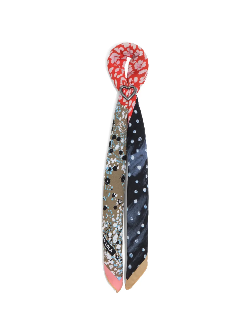 BIMBA Y LOLA Sjaal met bloemen-print en hartvormige ring Rood