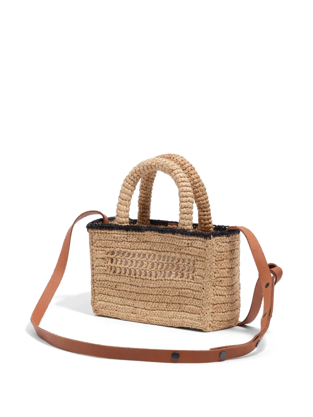 BIMBA Y LOLA Raffia gevlochten mini-tas Beige