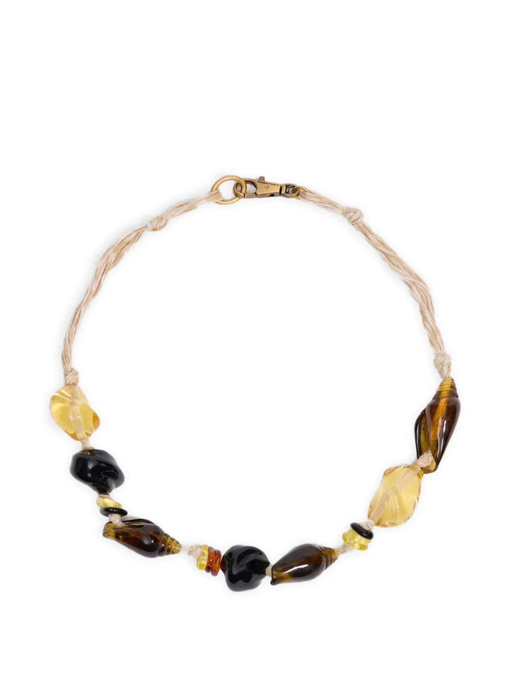 Bimba y Lola beaded cord necklace - Oro