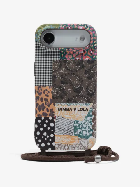 Bimba y Lola funda para celular con estampado patchwork