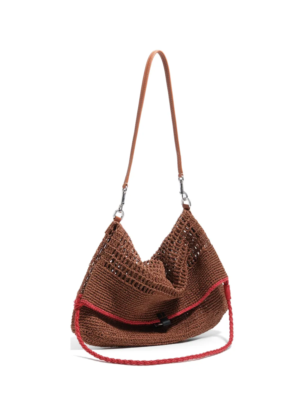 Bimba y Lola medium woven-design shoulder bag - Marrone