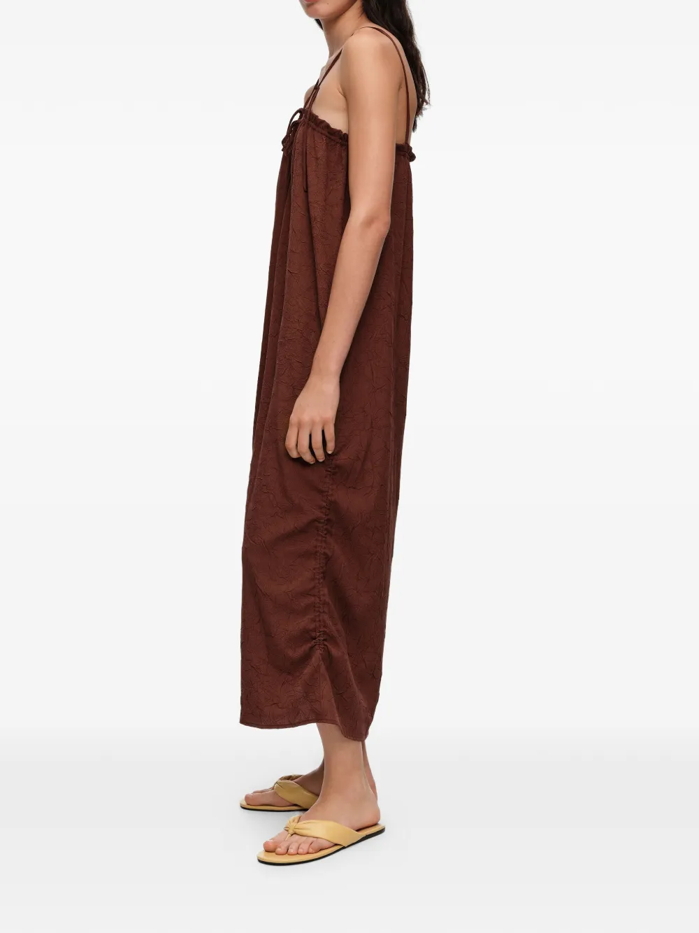 BIMBA Y LOLA Midi-jurk met verstelbare bandjes Bruin