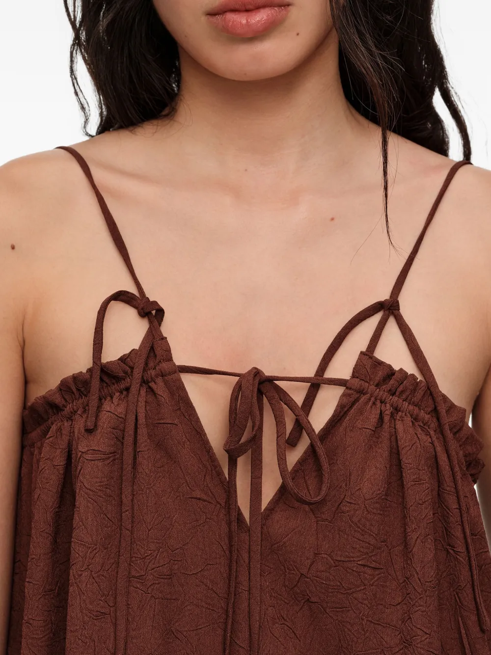 BIMBA Y LOLA Midi-jurk met verstelbare bandjes Bruin
