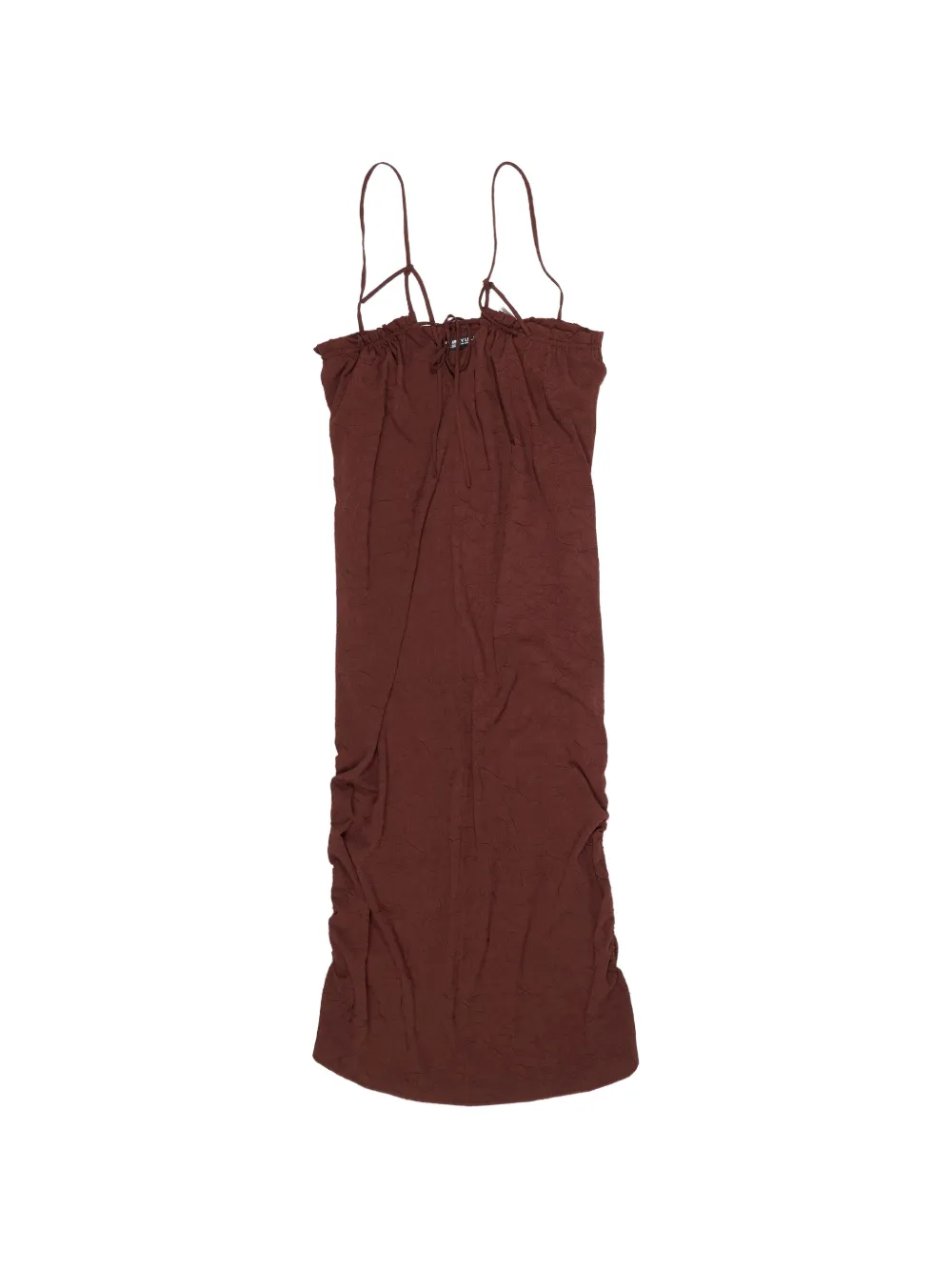 Bimba y Lola crinkled-effect ruched dress - Marrone