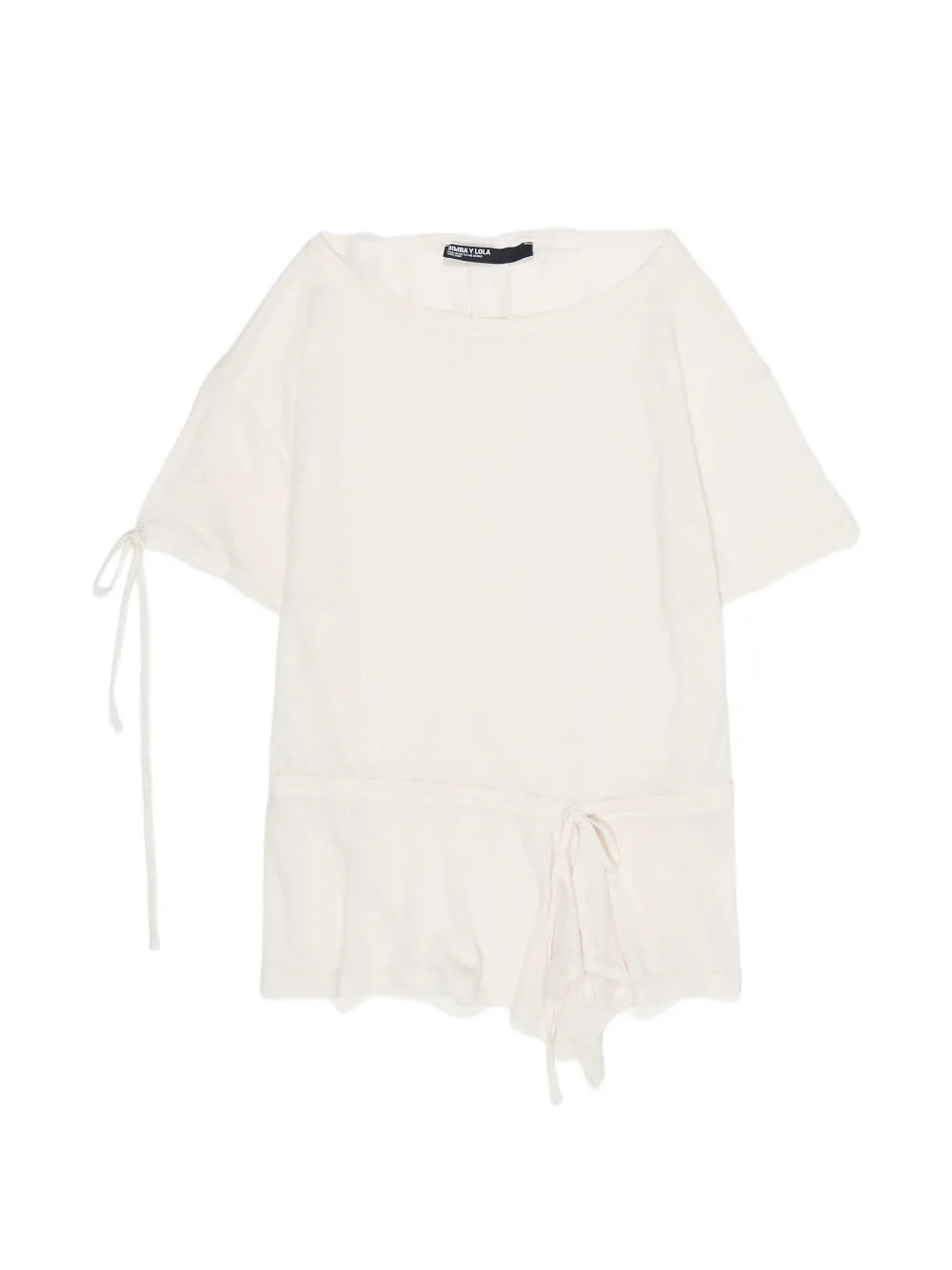 Bimba y Lola tie-fastening drawstring top - Toni neutri