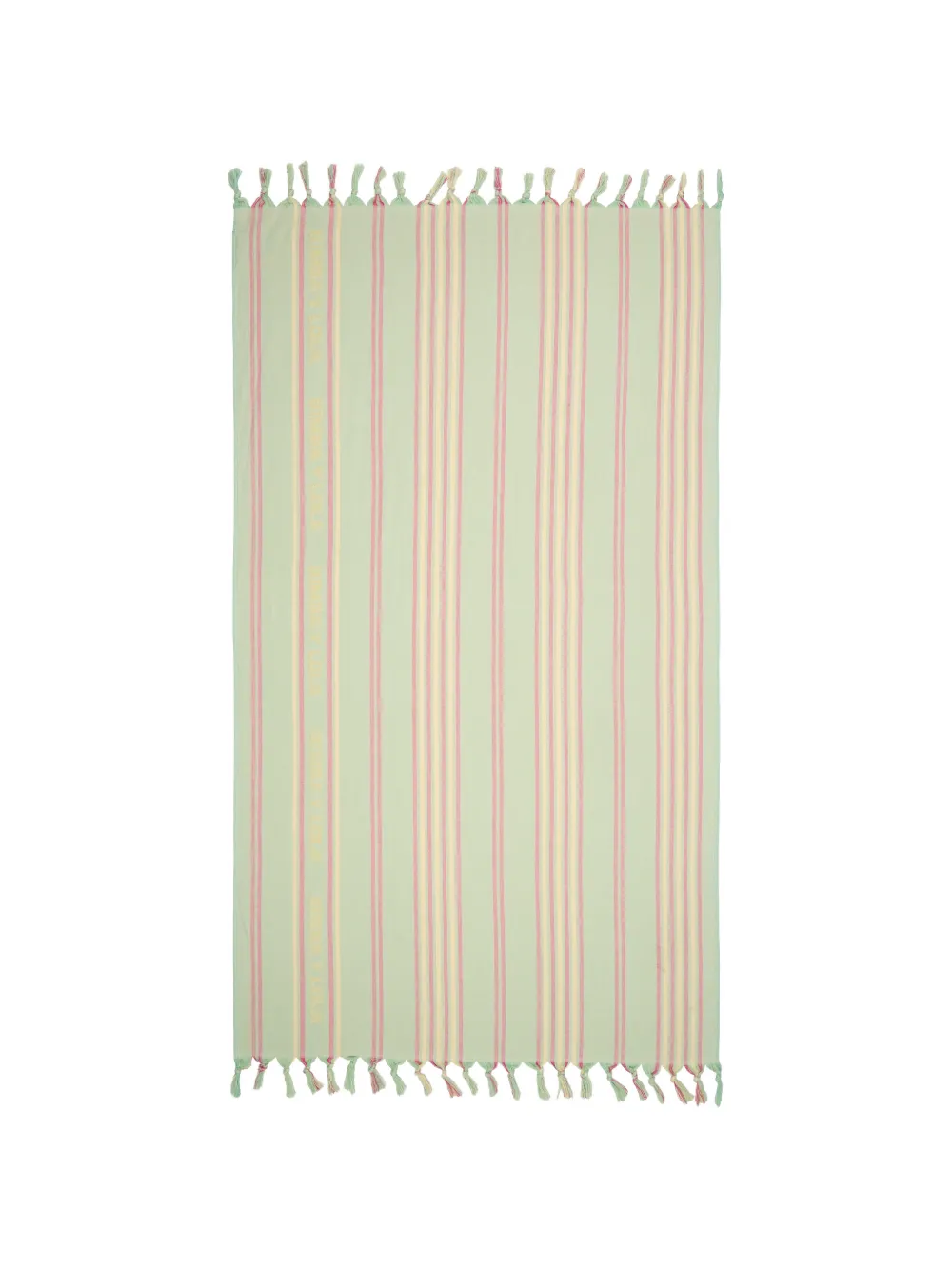 Bimba y Lola striped fringed beach towel - Verde