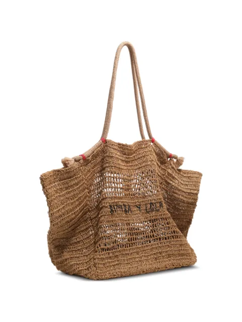 Bimba y Lola large raffia-effect tote bag