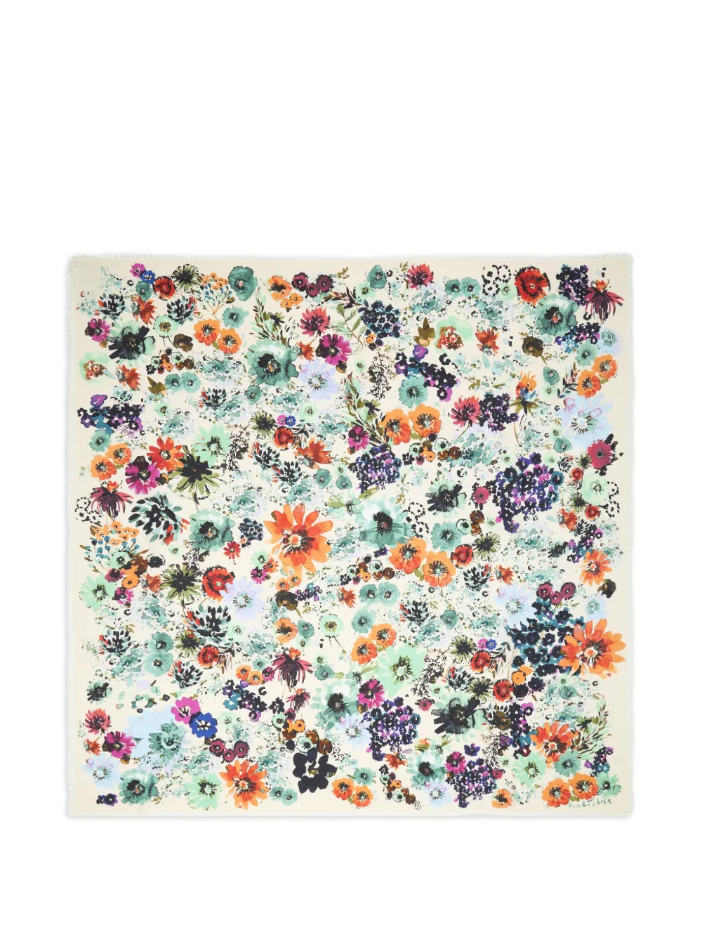 Bimba y Lola floral-print scarf - Weiß