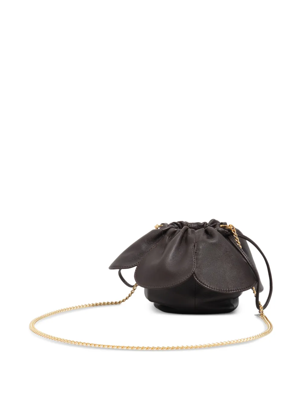 BIMBA Y LOLA Pétalo leren bucket-tas Bruin