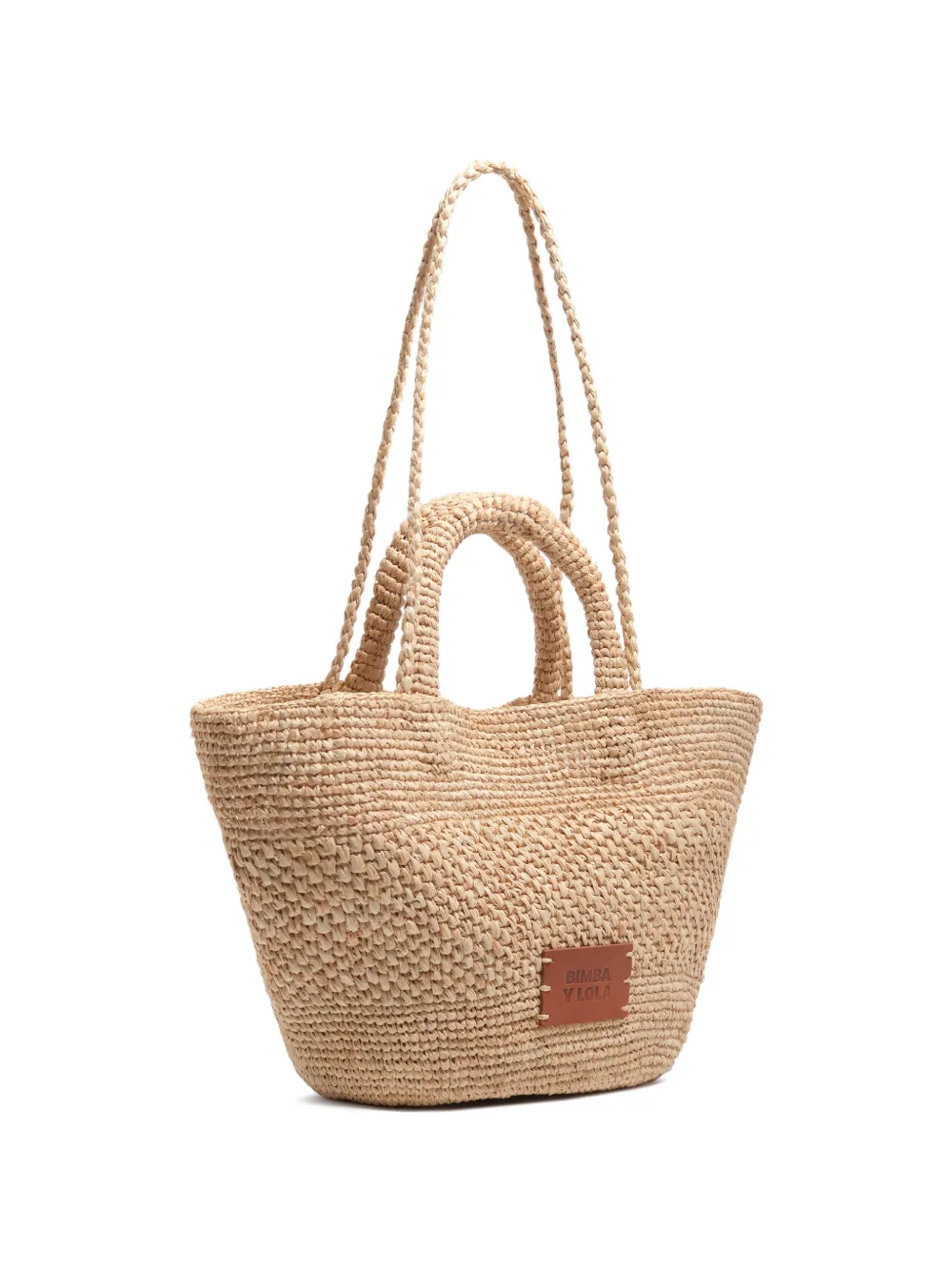 Bimba y Lola large logo-patch shoulder bag - Toni neutri