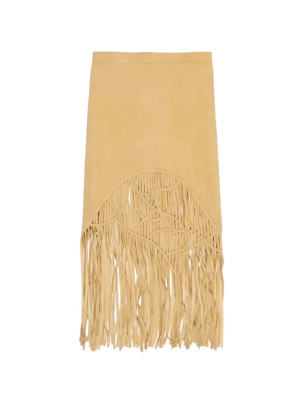 Bimba y Lola fringe-detail suede skirt - Gelb