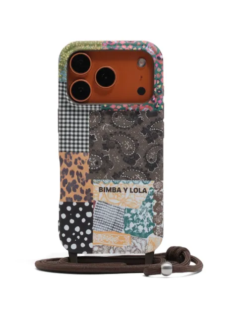 Bimba y Lola patchwork-print Iphone 17 Pro phone case