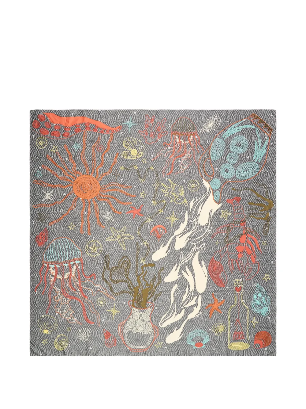 BIMBA Y LOLA Schal mit Ozean-Print - Grau
