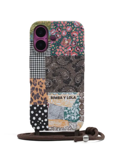 Bimba y Lola 패치워크 프린트 아이폰 16 케이스