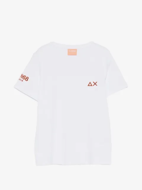 SUN68 KIDS logo-embroidered T-shirt