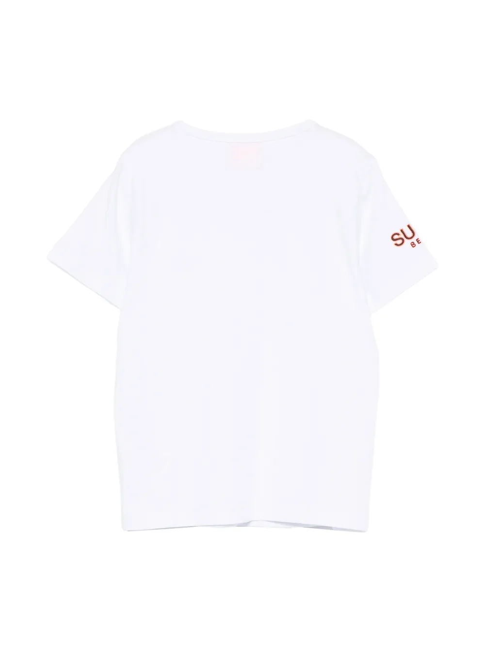 SUN68 KIDS T-shirt met geborduurd logo Wit