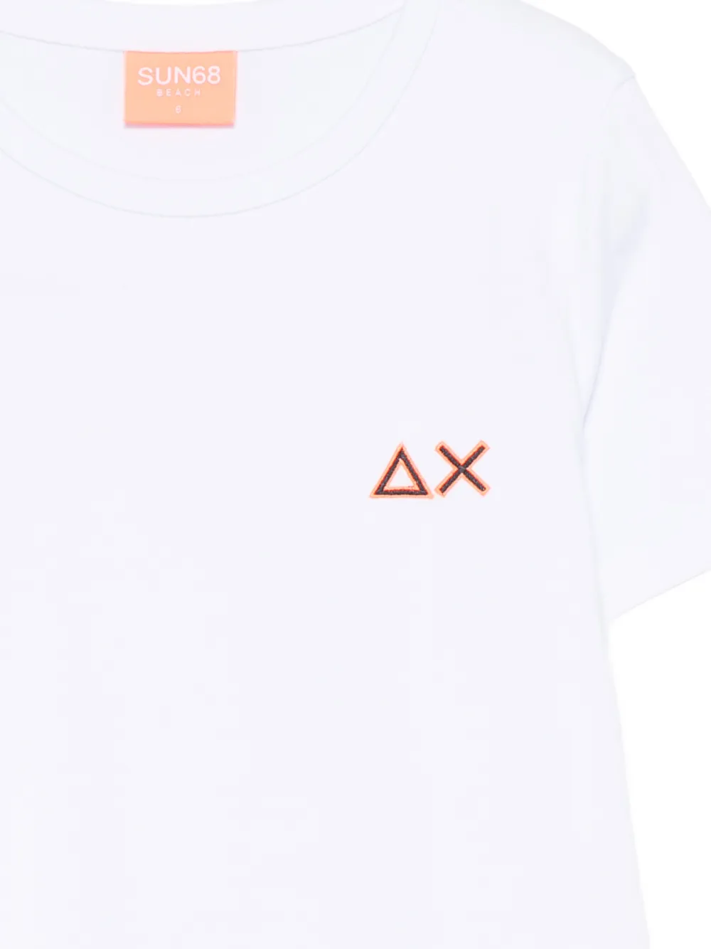 SUN68 KIDS T-shirt met geborduurd logo Wit