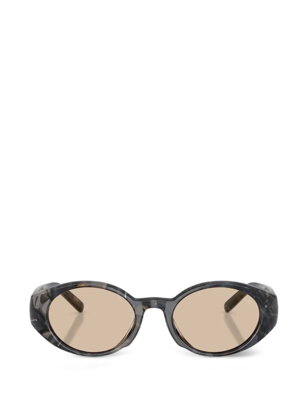 Diesel tortoiseshell-effect oval-frame sunglasses - Marrone