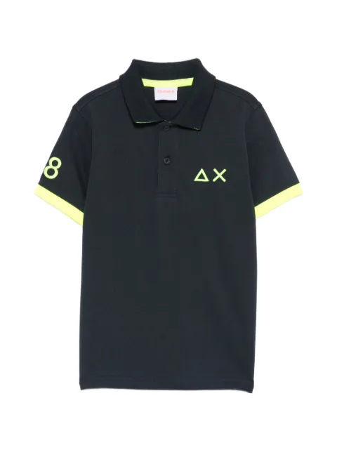 SUN68 KIDS logo-embroidered polo shirt