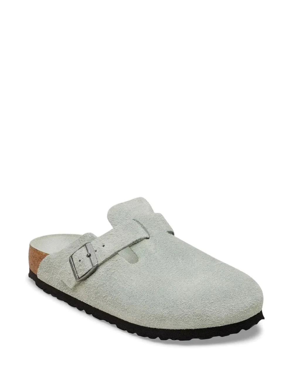 Birkenstock Boston buckle-fastening suede mules Grijs