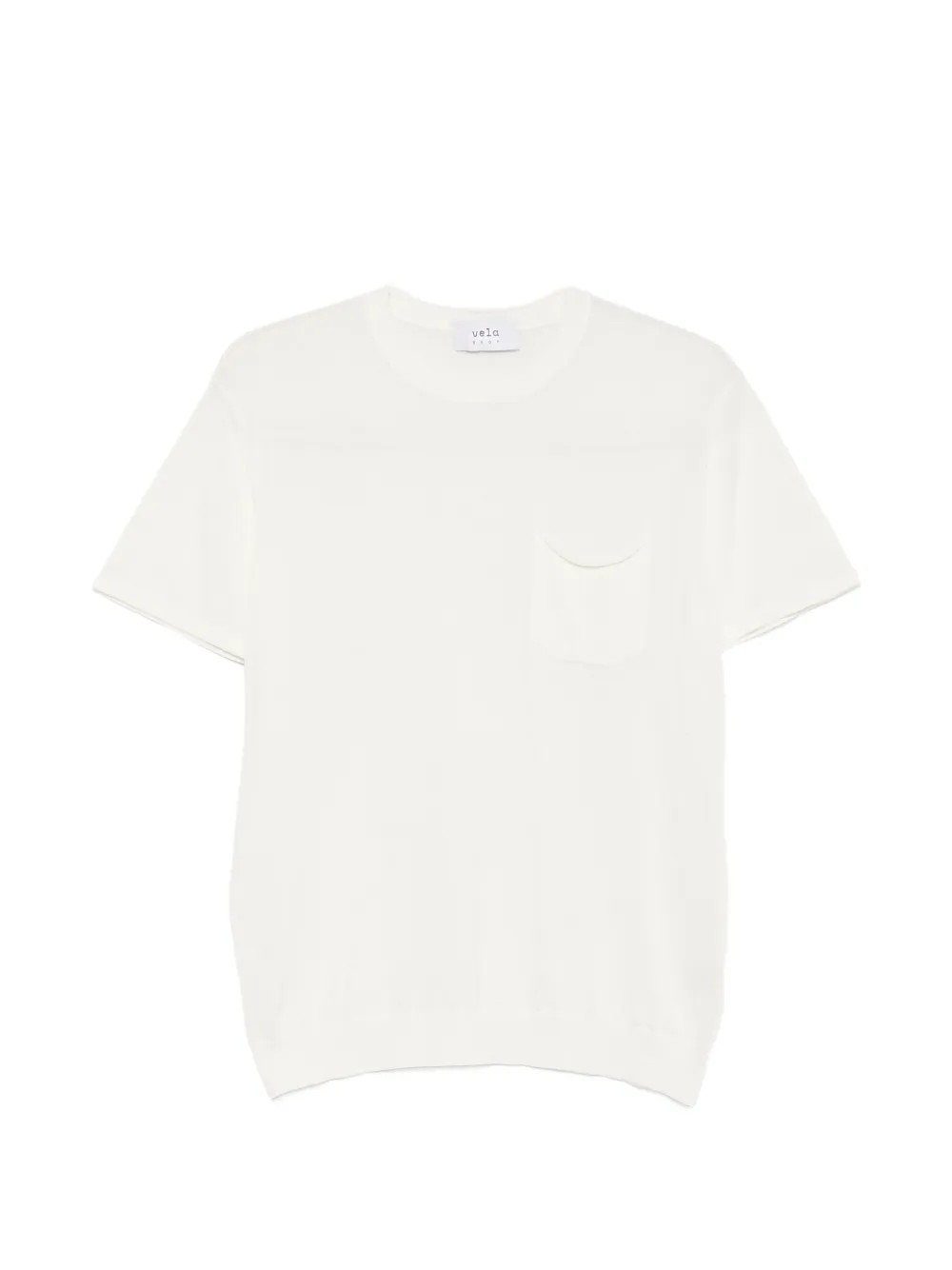 VELA SHOP chest-pocket short-sleeve T-shirt - Toni neutri