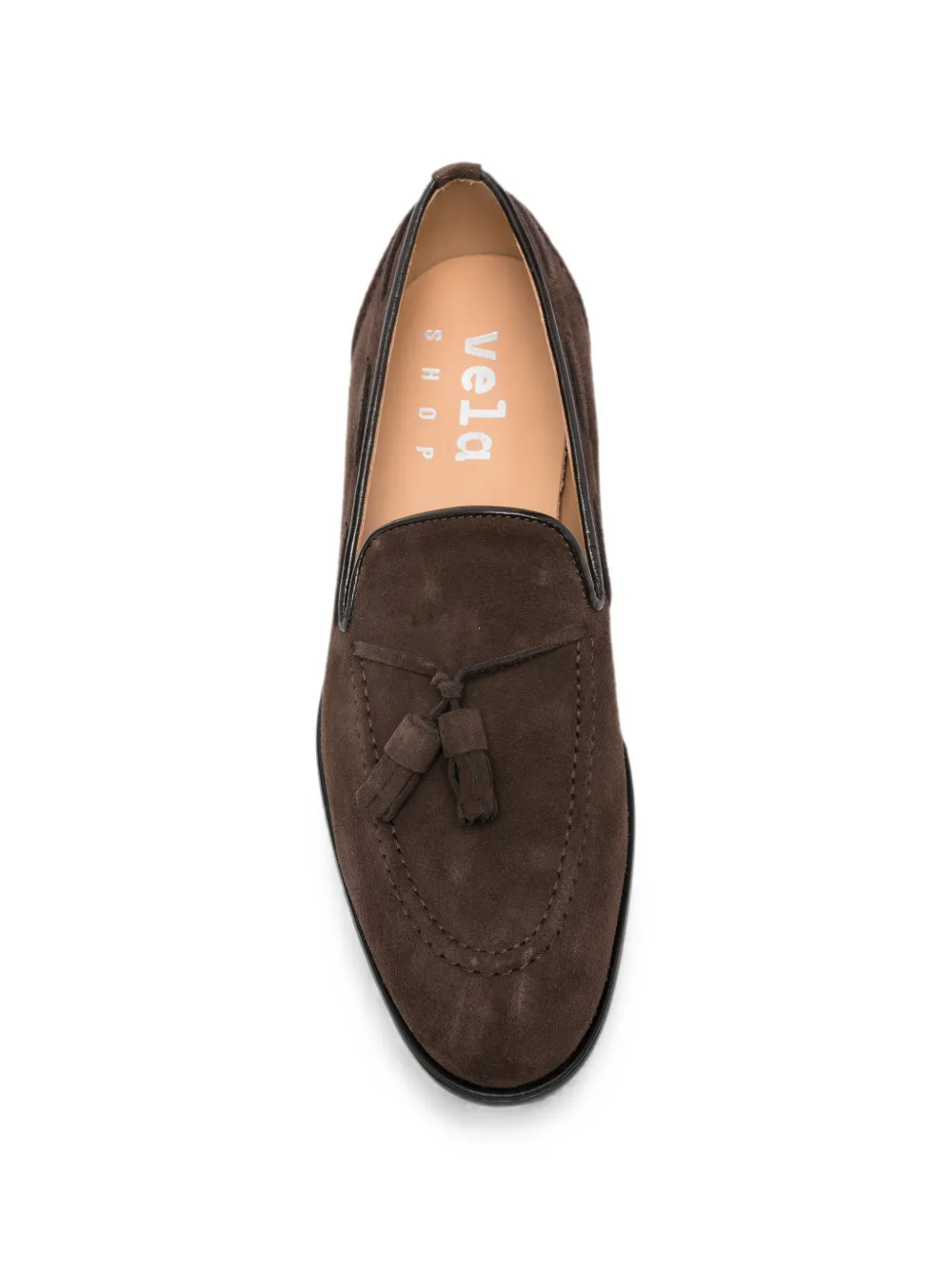 VELA SHOP Suède loafers Bruin