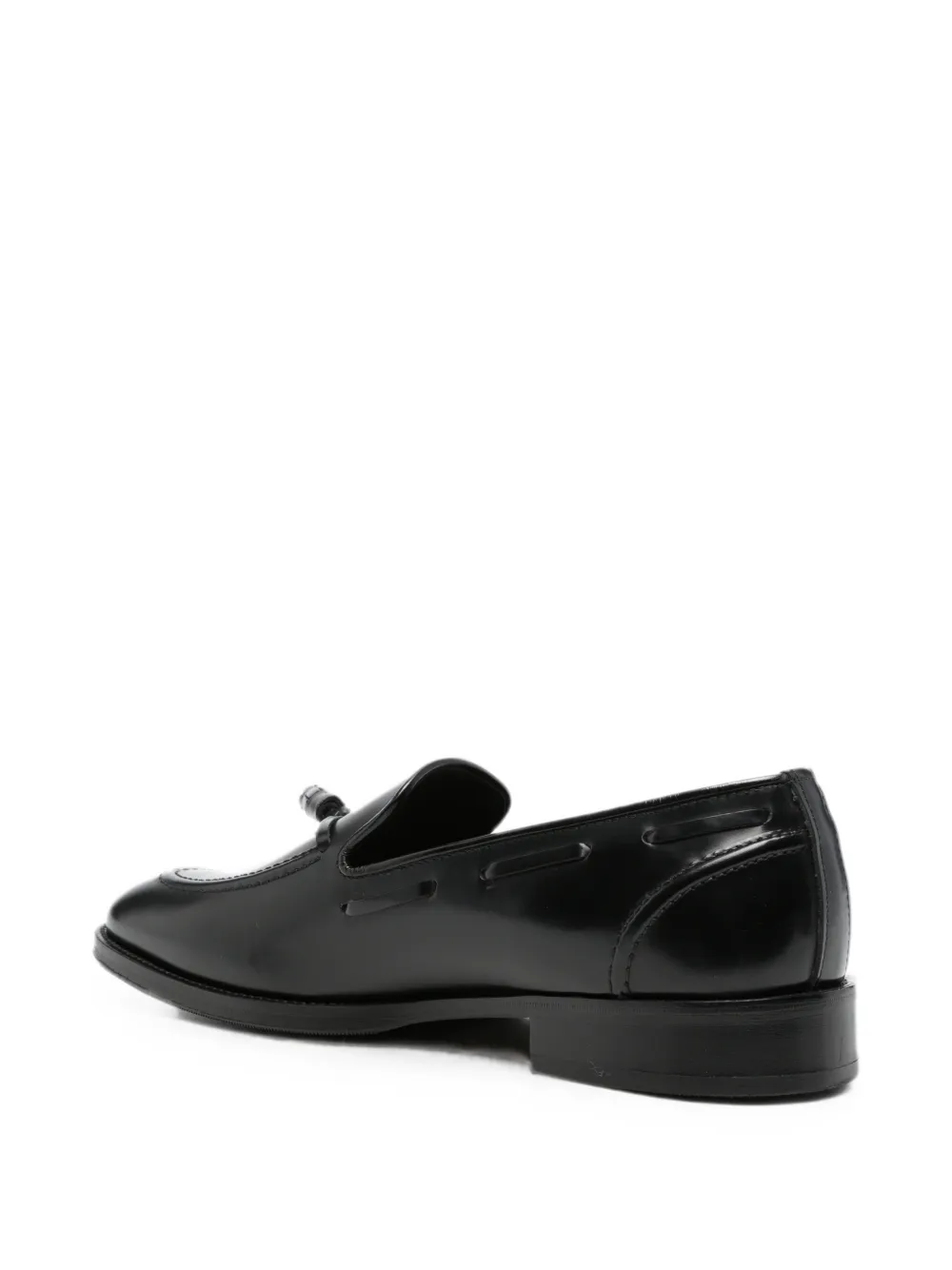 VELA SHOP Leren loafers met kwastje Zwart