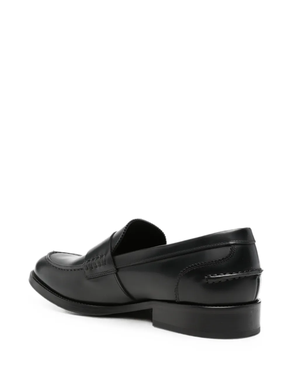 VELA SHOP Leren loafers Zwart
