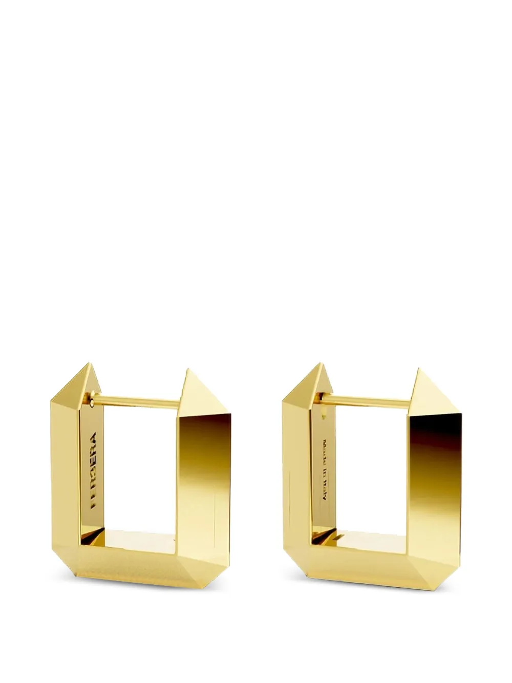 FERSERA Orecchini rettangolari Sculptura - Oro