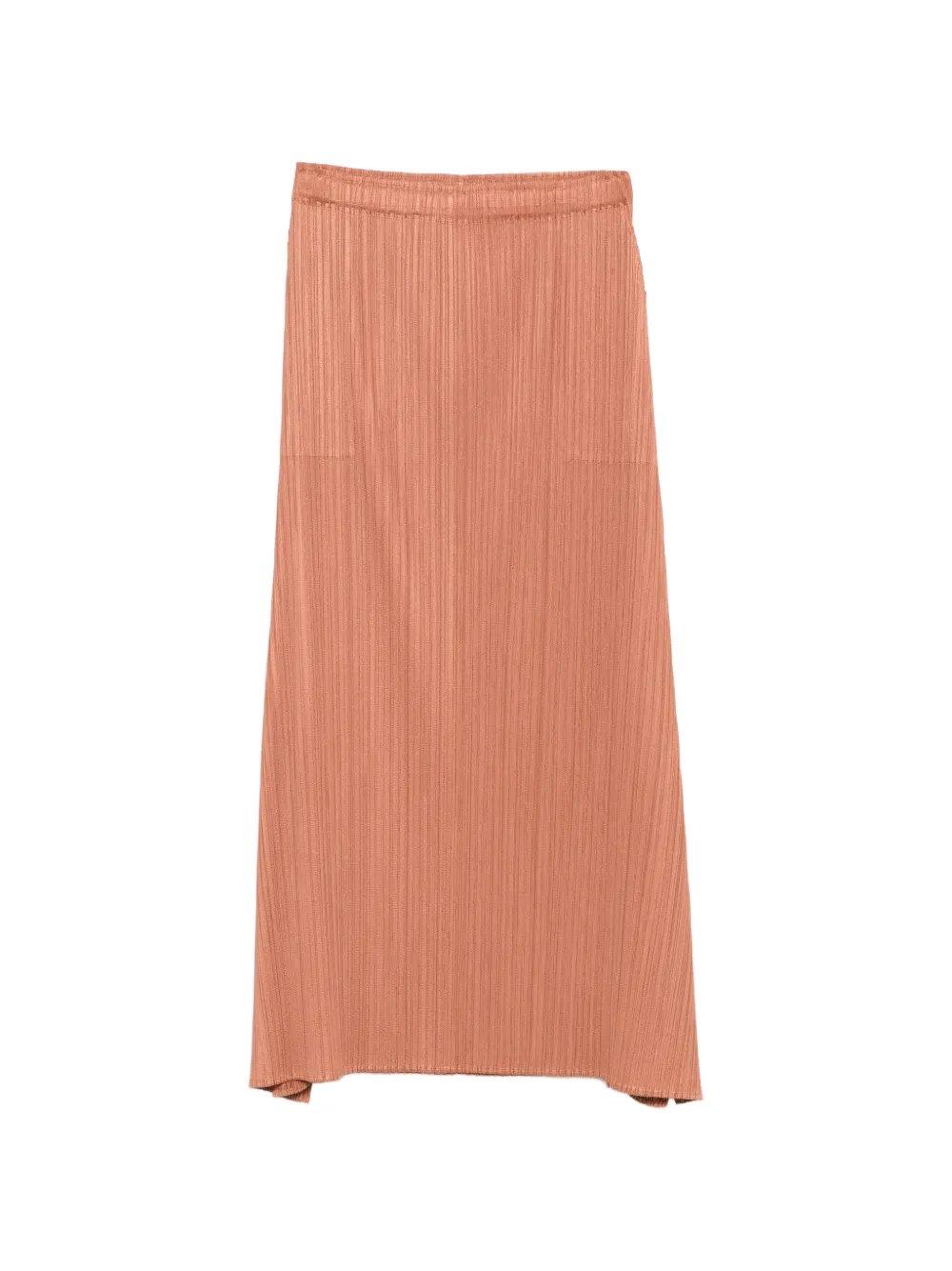 Issey Miyake Pleated Midi Skirt In Brown