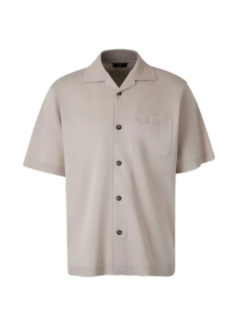 Herno short-sleeve camp-collar shirt
