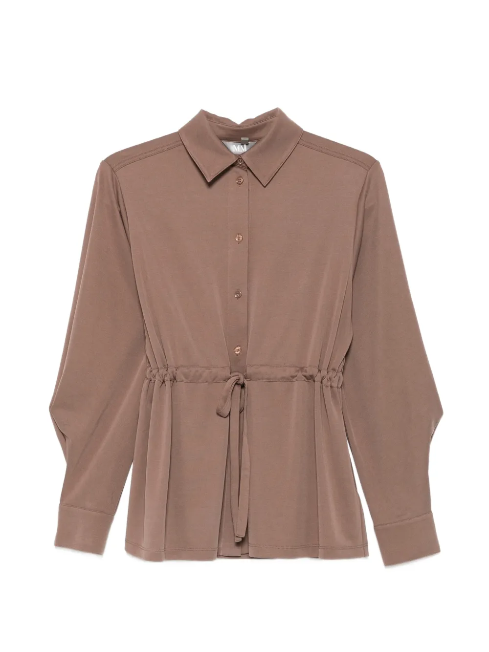 Max Mara Leisure drawstring-waist long-sleeve shirt - Marrone