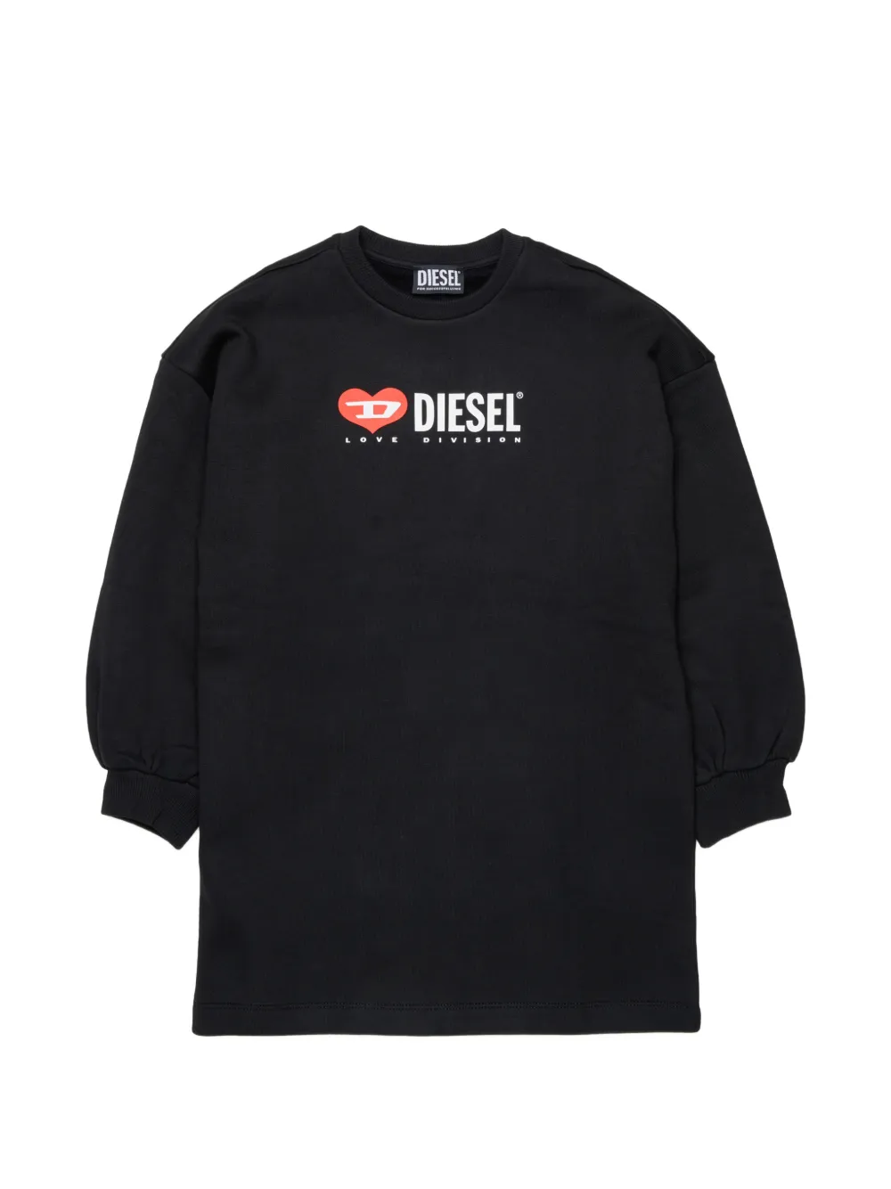 Diesel Kids Abito modello felpa con logo - Nero