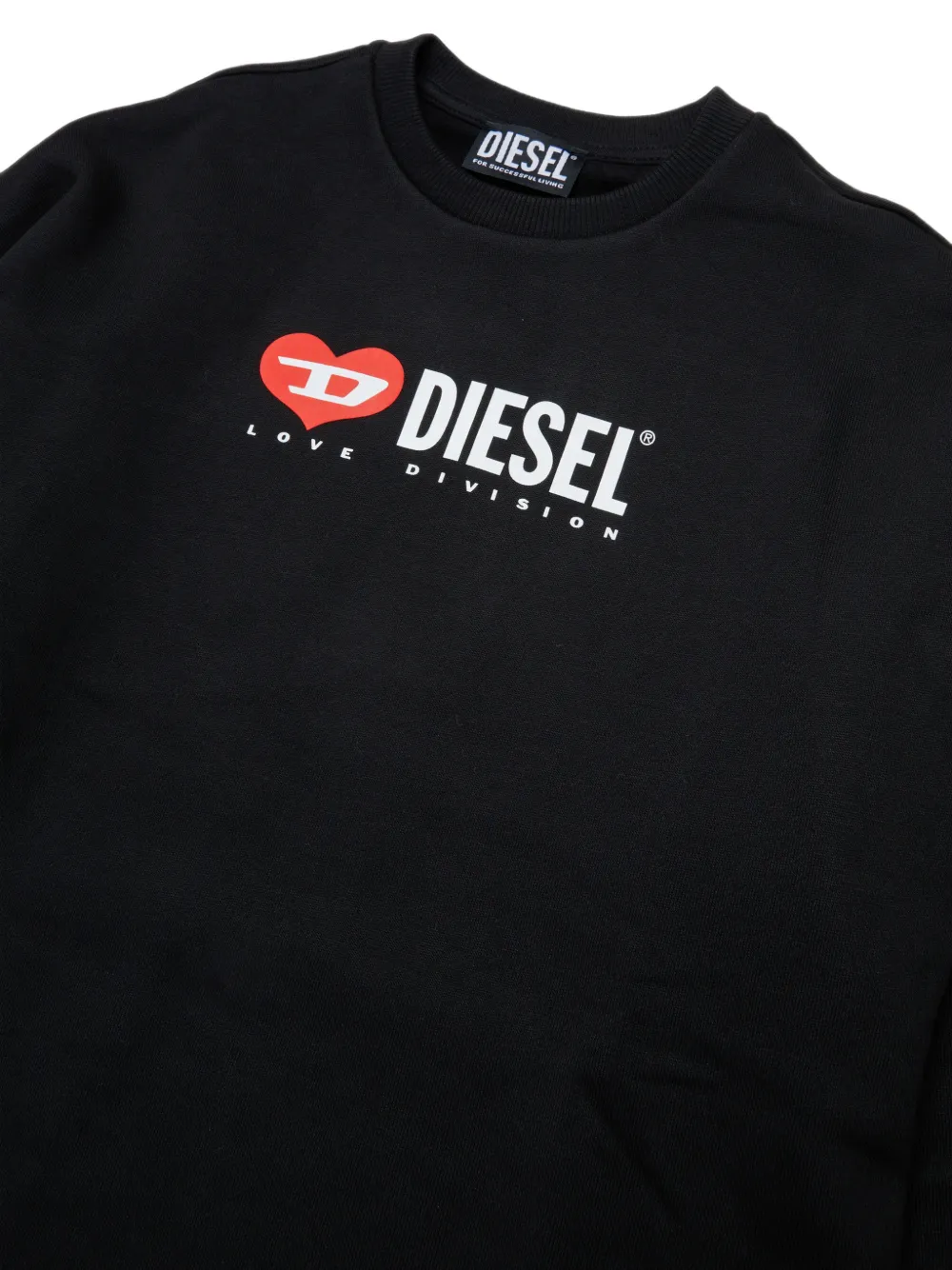Diesel Kids Sweaterjurk met logoprint Zwart