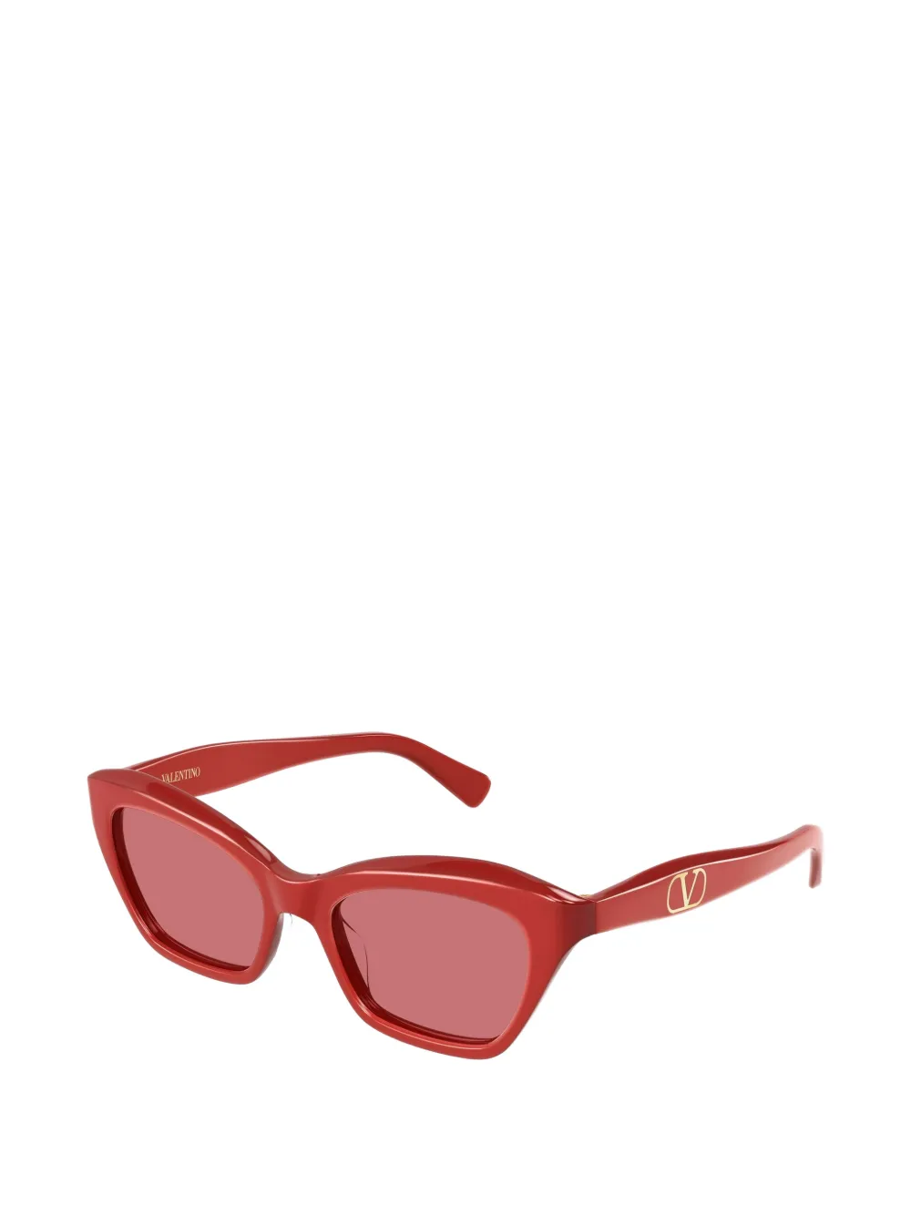 VALENTINO GARAVANI EYEWEAR VLogo zonnebril met cat-eye montuur Rood