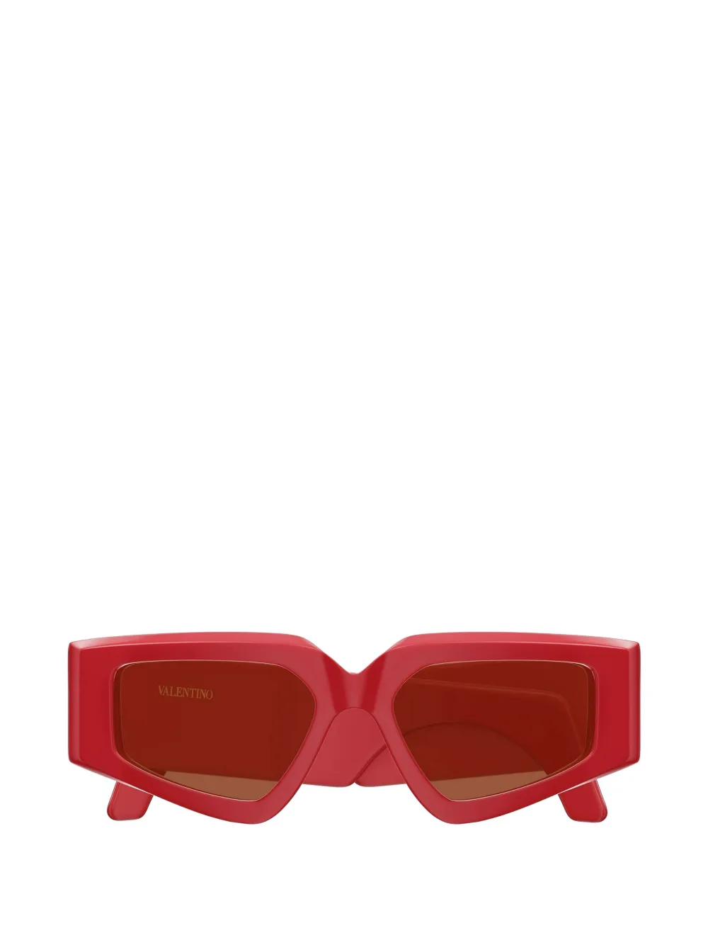 VALENTINO GARAVANI EYEWEAR geometric-frame sunglasses - Rot