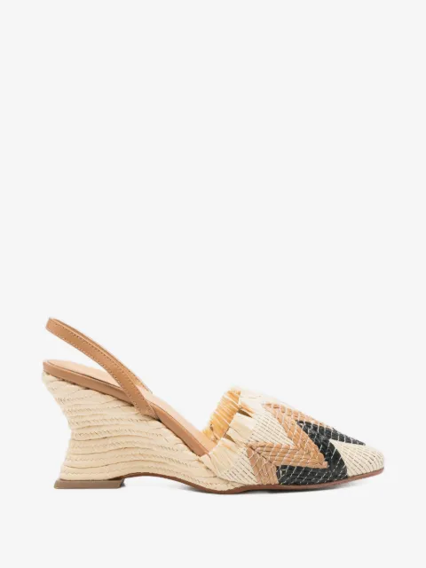 Castañer zapatillas de tejido chevron con tira trasera