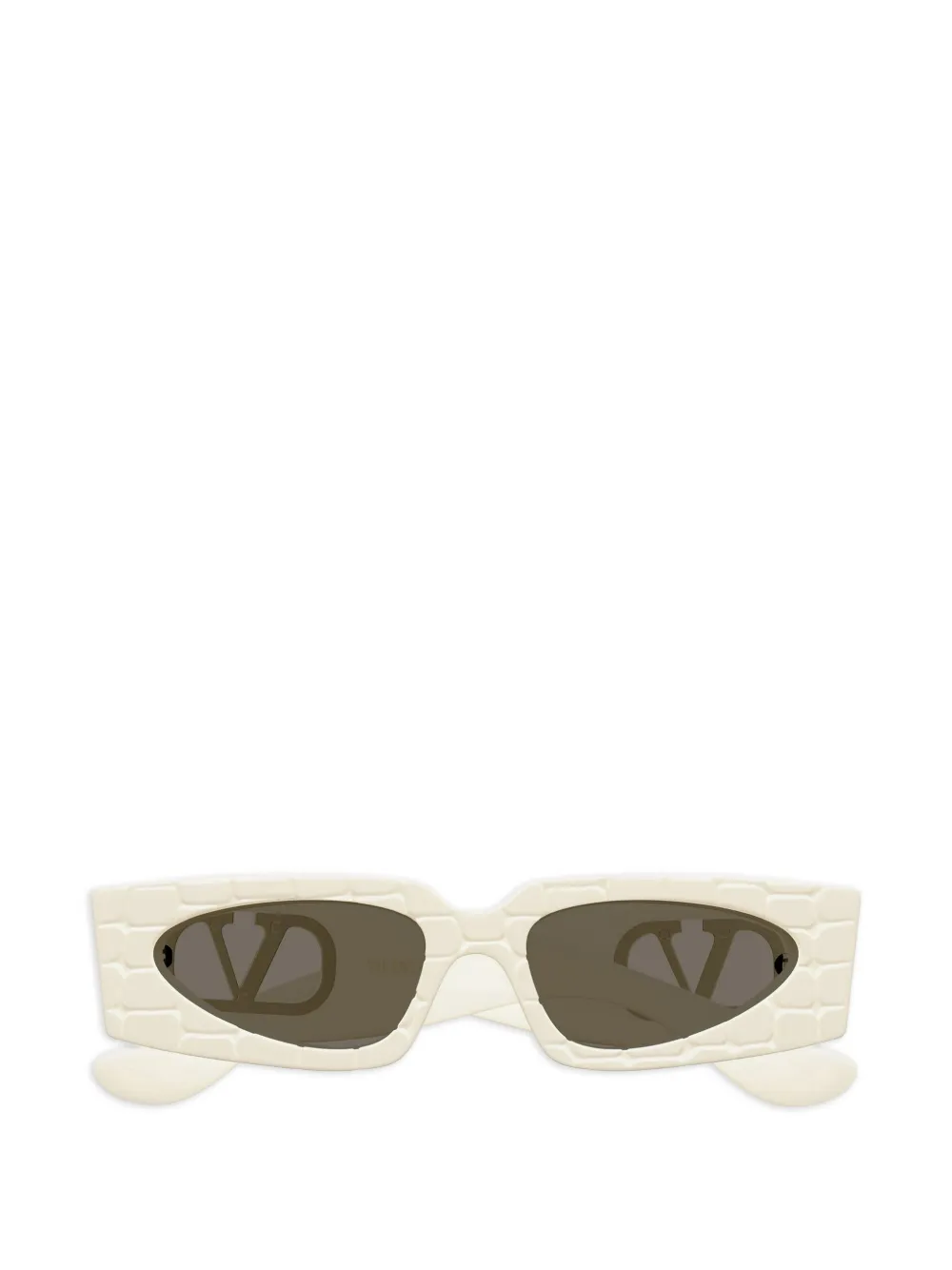 VALENTINO GARAVANI EYEWEAR VLogo rectangle-frame sunglasses - Weiß
