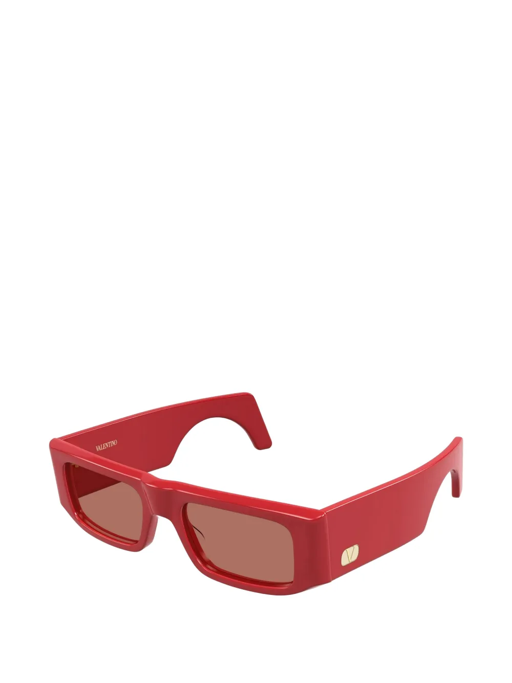  Valentino Garavani Eyewear Gafas De Sol Con Montura Rectangular - Rojo 