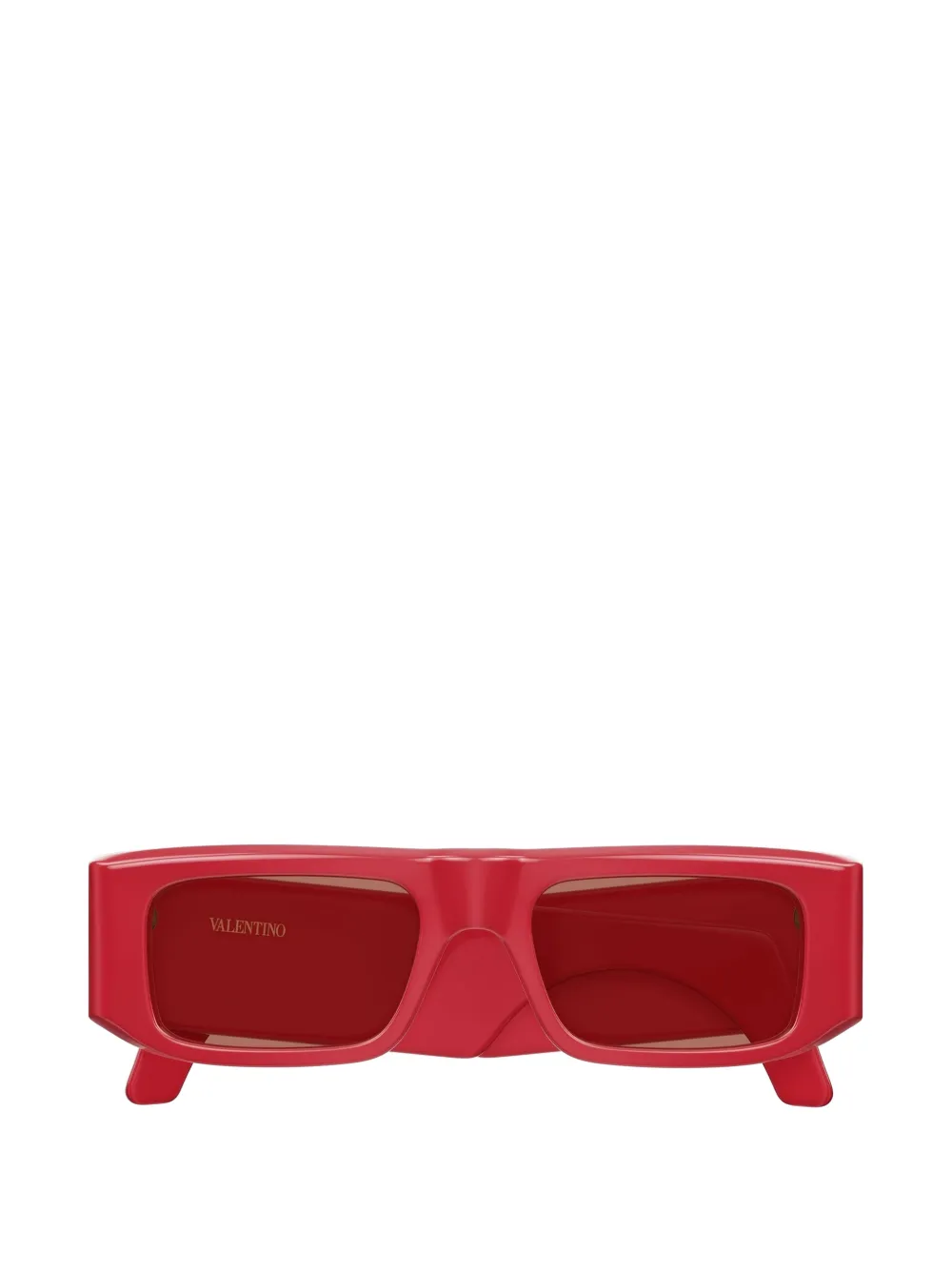 Valentino Garavani rectangle-frame sunglasses - Rosso