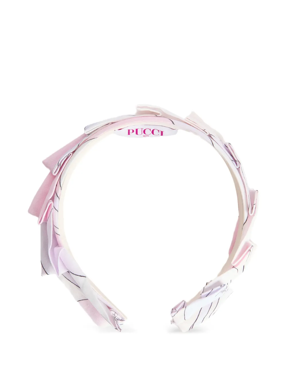 PUCCI Junior Onde-print headband - Bianco